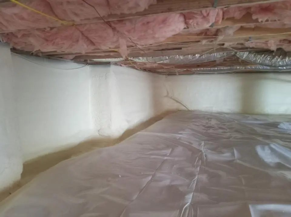 Crawl space encapsulation with closed-cell spray foam for Spray Foam Roofing in Beebe
